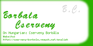 borbala cserveny business card