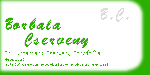 borbala cserveny business card